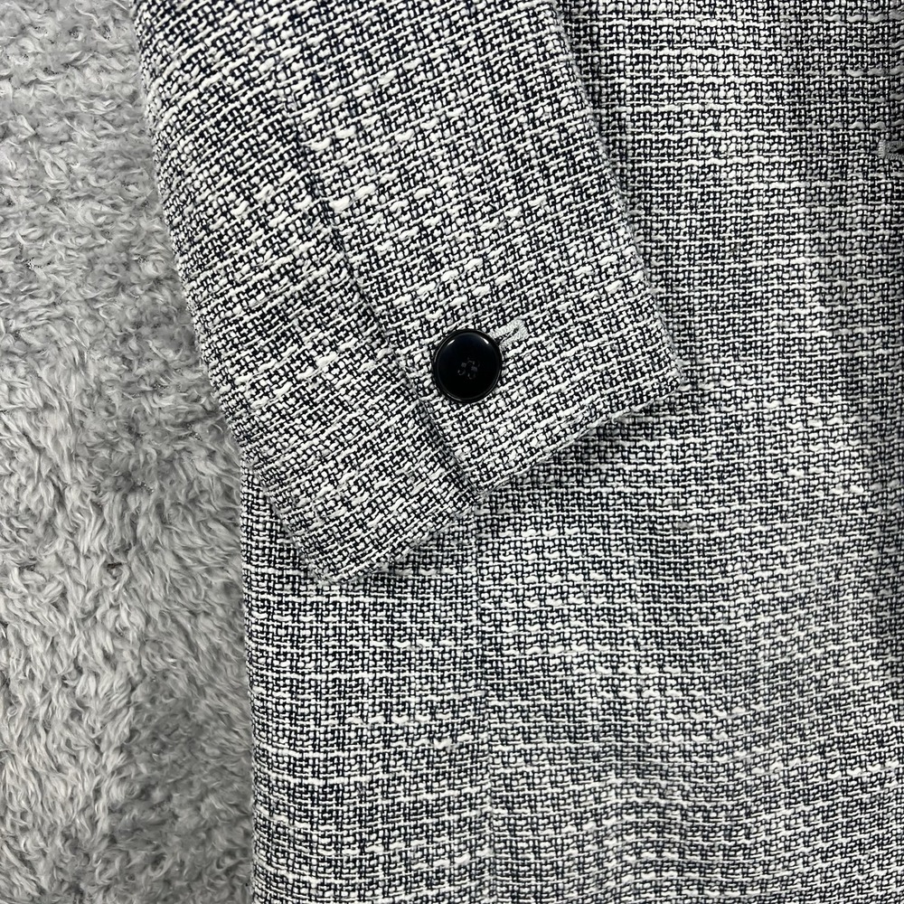 Pendleton Coat Womens 8 Blue White Tweed Mid Length Lined Overcoat‎ Business - Picture 5 of 14
